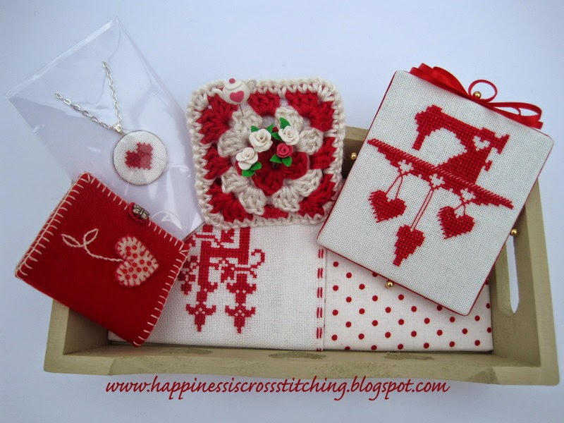 Happiness is Cross Stitching Exchange gift has arrived at the destination