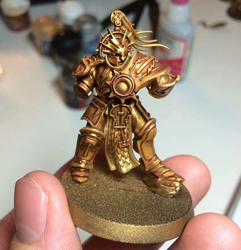 Mengel Miniatures Tutorial Painting Golden Stormcast Eternal Armor