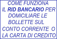 domiciliare bollette su conto corrente carta di credito rid bancario per addebito automatico delle bollette