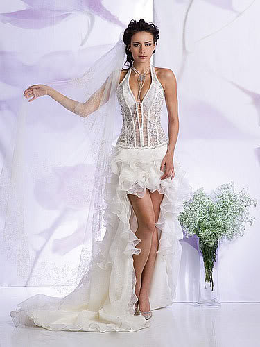 Cleavage Wedding Dress
