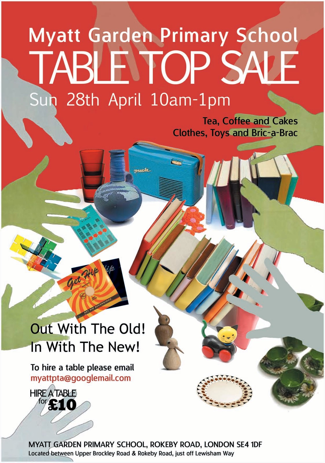 Brockley Central The Myatt Garden Table Top Sale, April 28th The