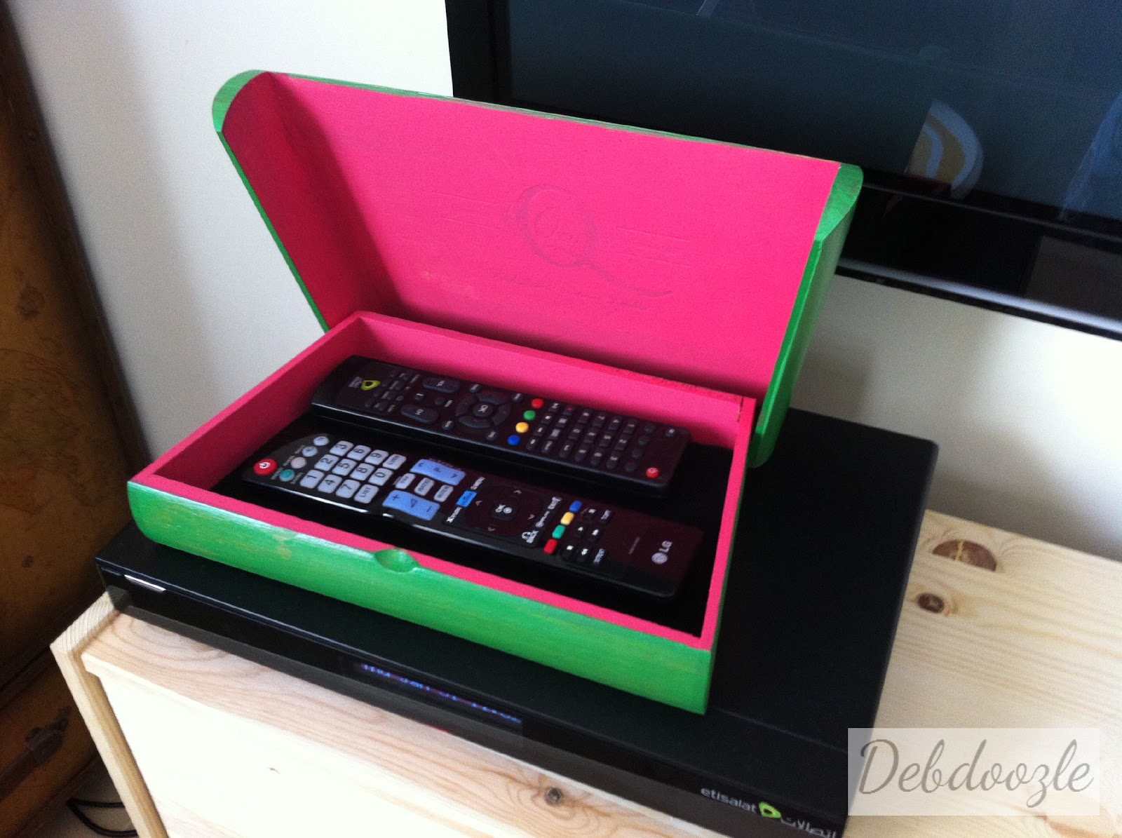 Debdoozle Cigar Box Turned Remote Control Storage Box