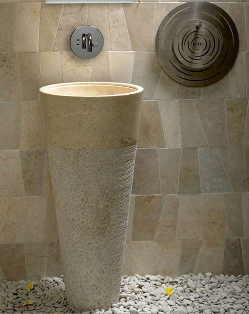 Charcoal decores STONE PEDESTAL SINK