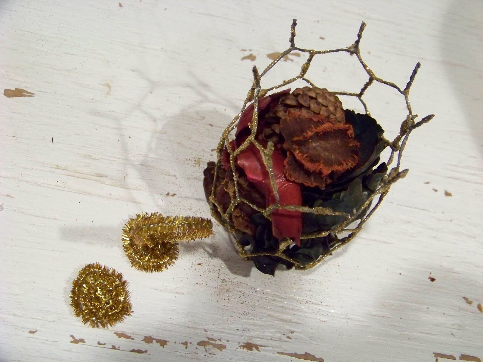 Chicken Wire Potpourri Ornament Community Chickens