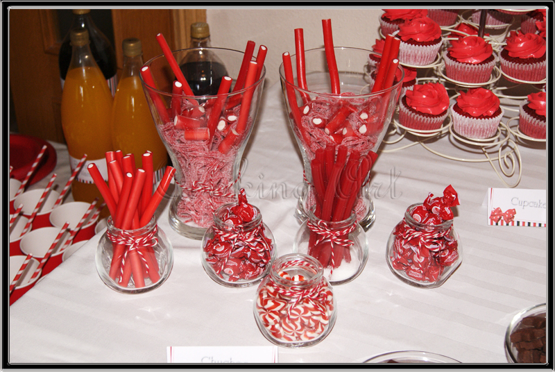 CANDY BAR... ROJO Y BLANCO Tartas Fondant Zaragoza Cooking Art