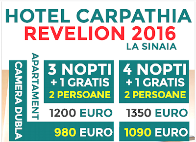 Revelion 2016 la Hotel CARPATHIA din SINAIA