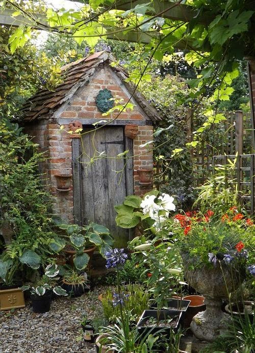 English cottage gardening shed Backyards Click