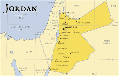 Jordan Map Political Regional