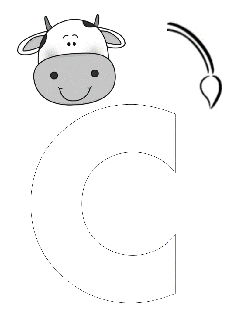 alphabet letter craft letter c cow kids crafts pinterest