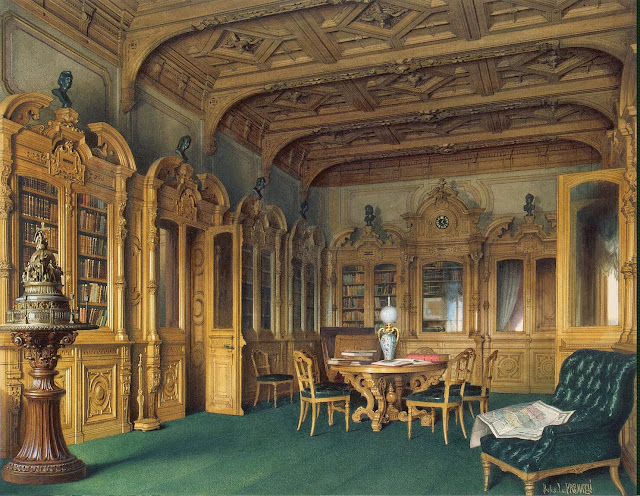 Луиджи Премацци. Особняк барона А.Л.Штиглица. Библиотека. 1870