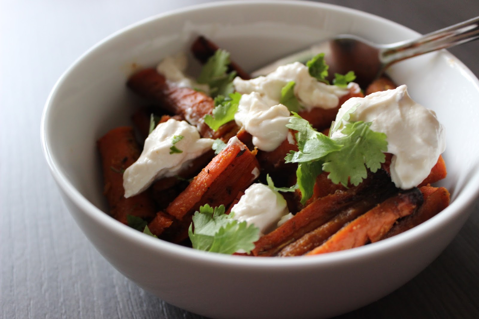 A Hoppy Medium HoneyRoasted Carrots with Tahini Yogurt