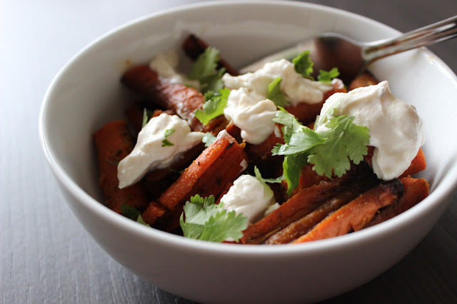 Honey-Roasted Carrots with Tahini Yogurt | A Hoppy Medium
