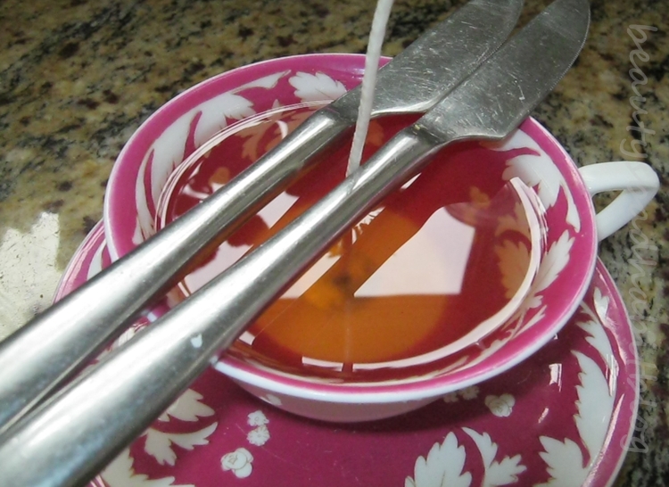 TUTORIAL Teacup Candles out of 'Used Up' Candles Beauty's Bad Habit