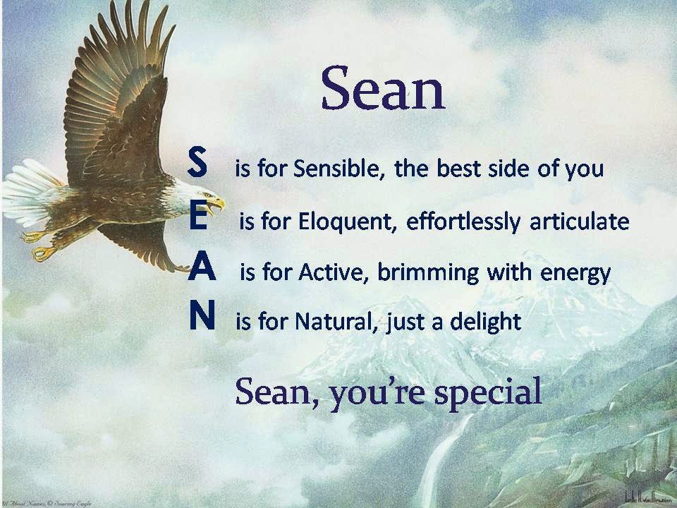 Acrostic Name Poems For Boys Sean