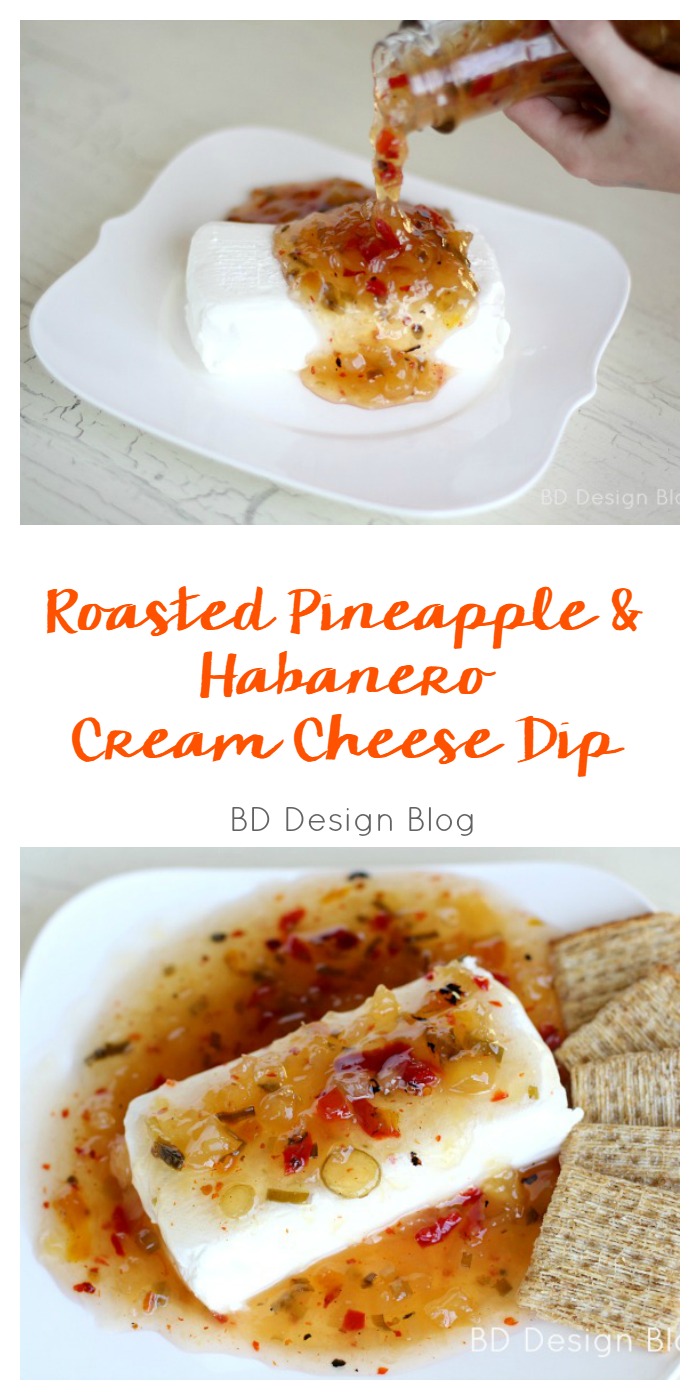 Roasted Pineapple and Habanero Cream Cheese Dip Recipe Painted Confetti