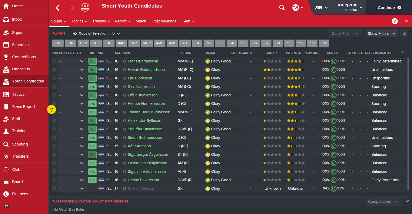 FM 2016 Icelandic Youth Academy Challenge Part 1 Football Manager