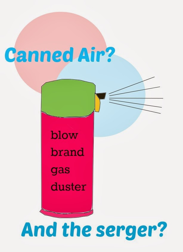 handmade dress haven Using canned air to clean a serger or sewing machine