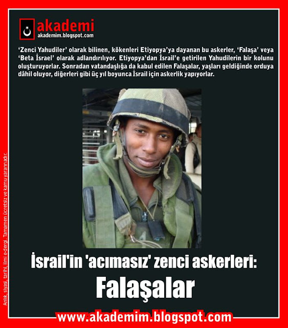 İsrail'in 'acımasız' zenci askerleri Falaşalar