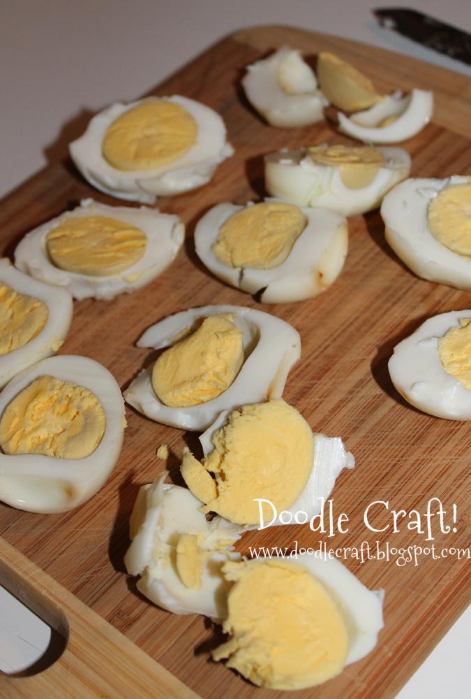 Doodlecraft Eggs cooked in the oven!