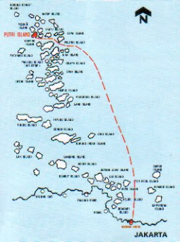 Peta rute kapal pulau putri