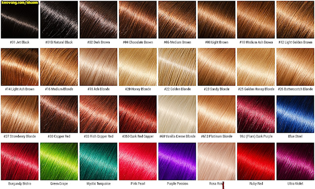 BẢNG MÀU NHUỘM TÓC, CHUYÊN NGHIỆP, QUỐC TẾ, COLOR CHART