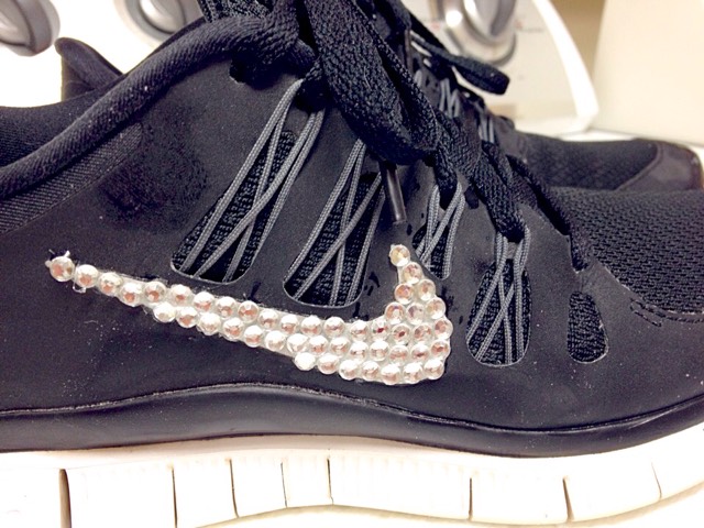bedazzled tennis shoes