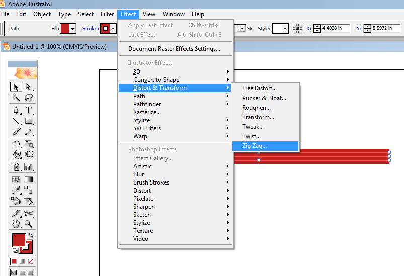 Create Frankly Zig zags in Illustrator