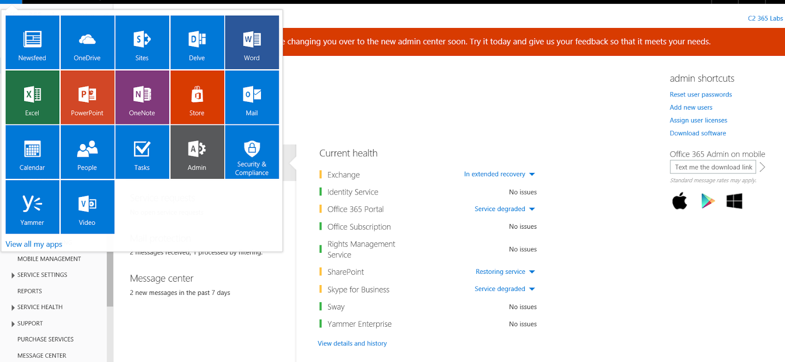 Where are my Office 365 services located?