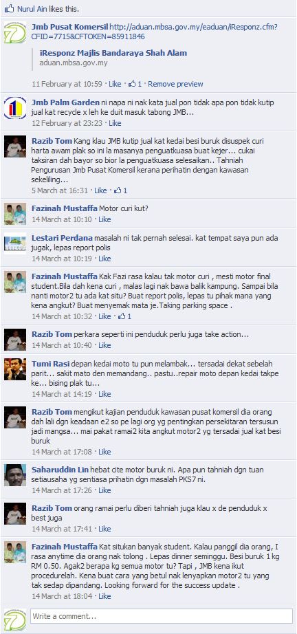 Aduan Moto Terbengkalai Badan Pengurusan Bersama Jmb Pk Sek 7 Committee