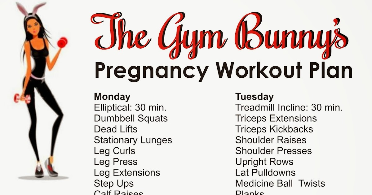The Gym Bunny Pregnancy Weekly Workout Plan