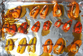Flaming Sweet Pepper Poppers on Diane's Vintage Zest!
 A super easy party-ready appetizer that's colorful and delicious!
#ad #VivaLaMorena #recipe #spicy #jalapeno #stuffed