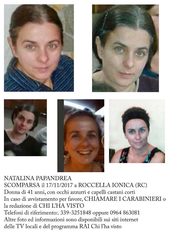 AIUTATECI A TROVARE NATALINA PAPANDREA