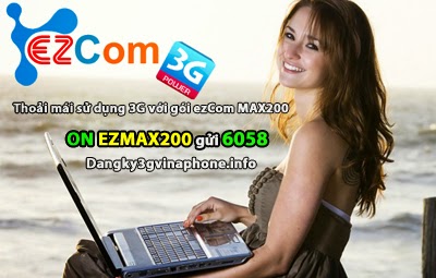 Đăng ký gói ezCom Max200 của Vinaphone