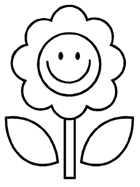 Easy Flower Coloring Pages