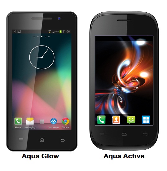 Intex Aqua Glow and Aqua Active Intex Aqua Glow and Aqua Active Price, Features and Specifications