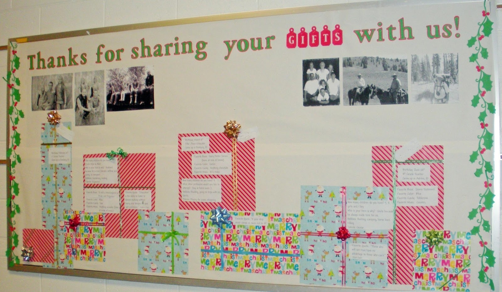 Creative Mommas December PTO Teacher Spotlight Bulletin Board