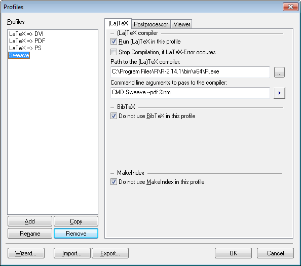 Using LaTeX, R, and Sweave to Create Reports in Windows