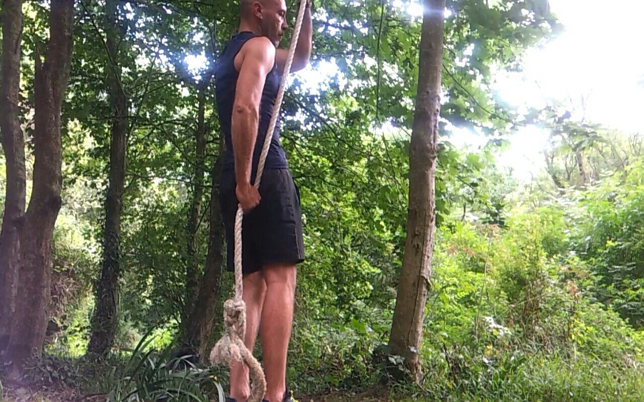 Setting up for the front planche