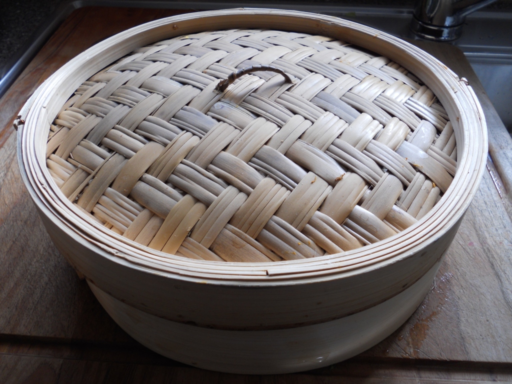 Snacking Squirrel Broccoli Salad and Bamboo Steamer