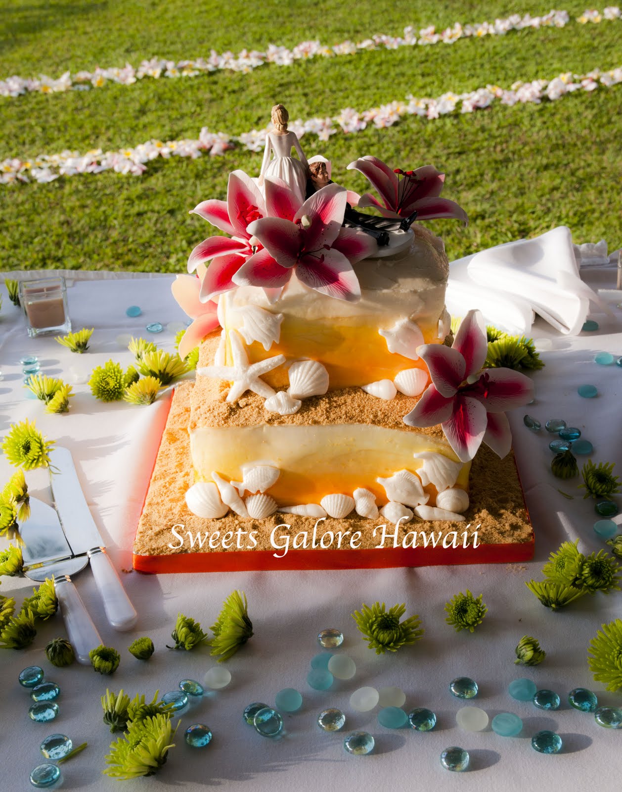 Sweets Galore Sunset Beach Themed Cake