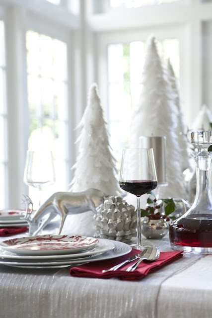 Silver Reindeer Table Decorations Photograph Silver Re