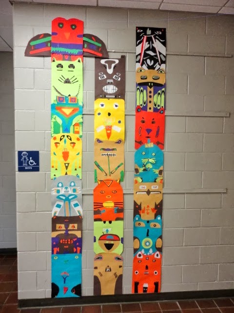 Thomas Elementary Art: 4th Grade Totem Pole Collage