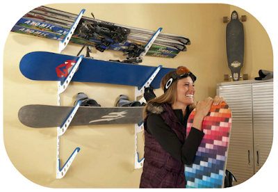 snowboard home storage rack