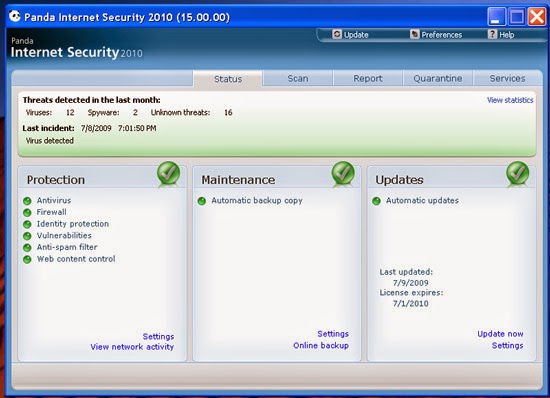 Uninstall Panda Internet Security