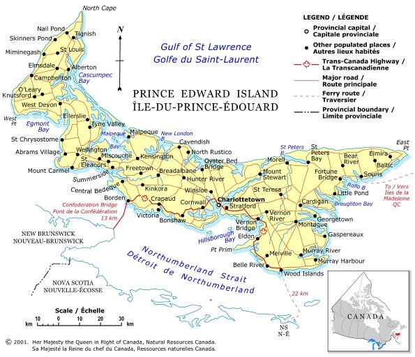 Tallest Building Map of Prince Edward Island (PEI) Pictures
