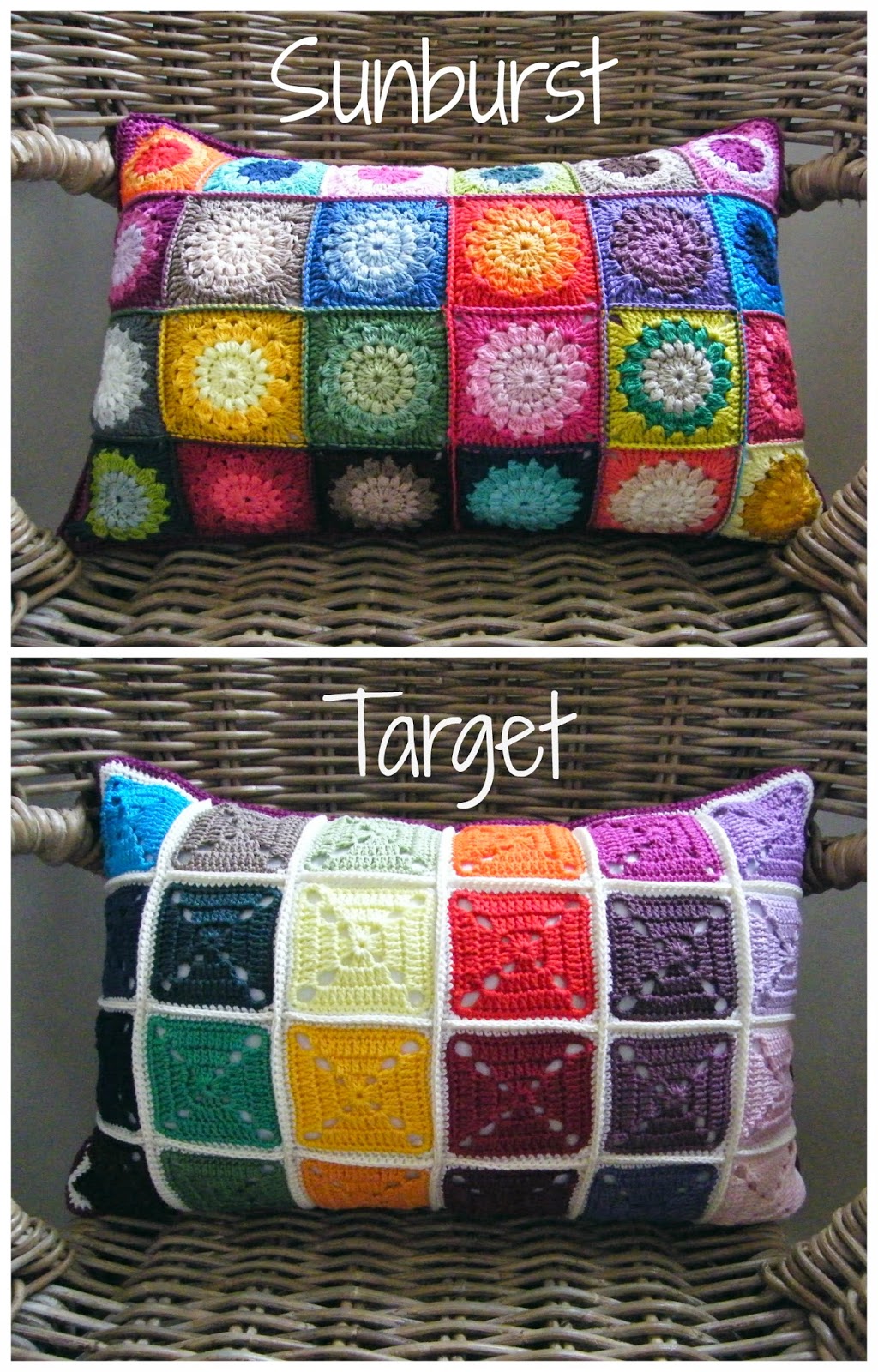 Annie's Place Reversible Crochet Cushion Version 2