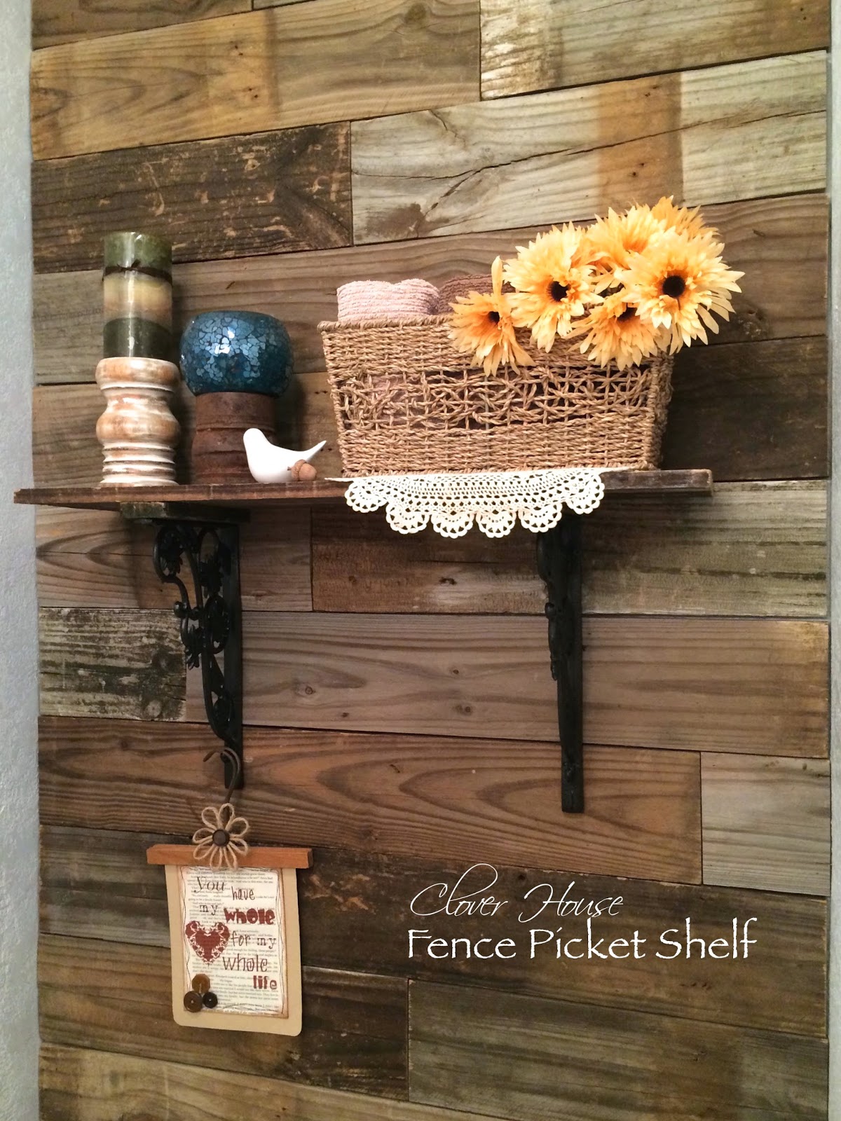 Clover House Fence Picket Shelf