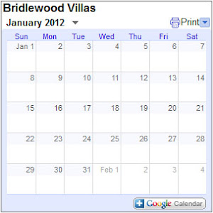 Bridlewood Villas Calendar