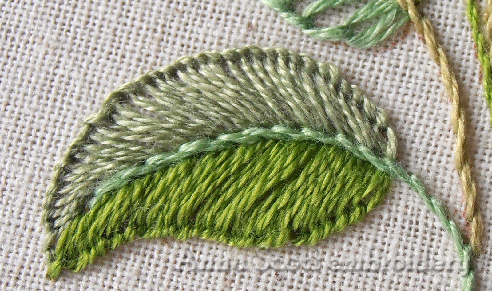 Anna Scott Blanket stitch leaves part two