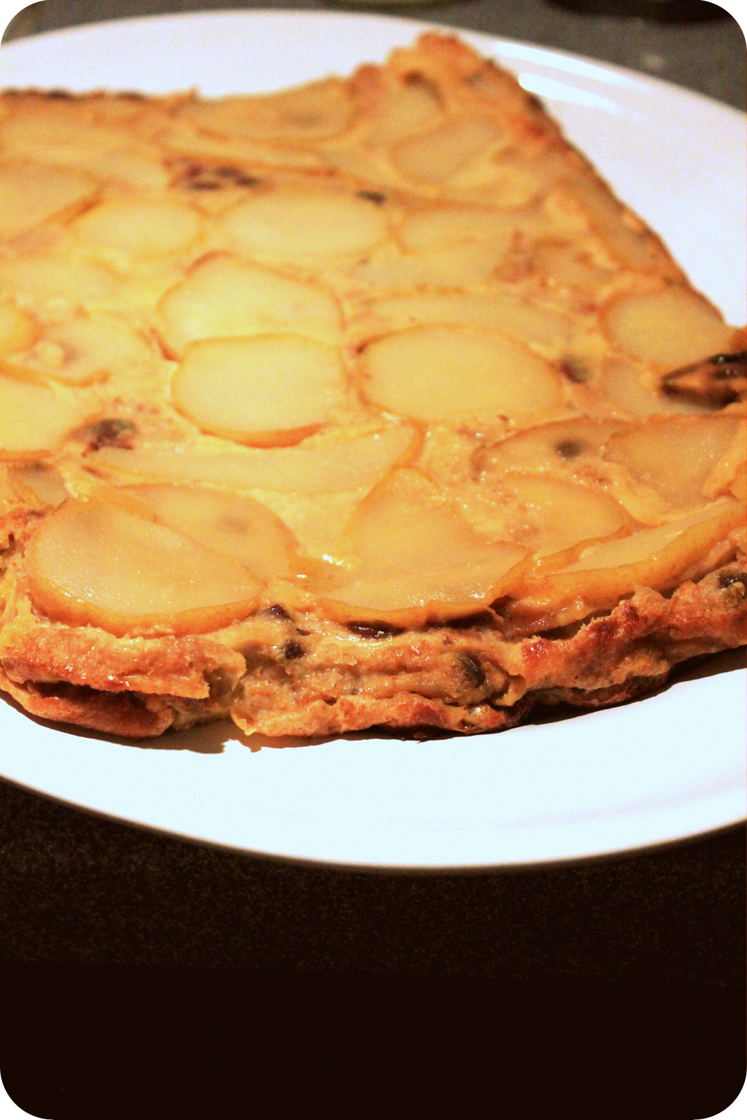 49 Dresses Caramelized Pear Bread Pudding